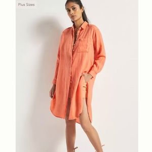 Relaxed Buttondown Linen Tunic NWOT